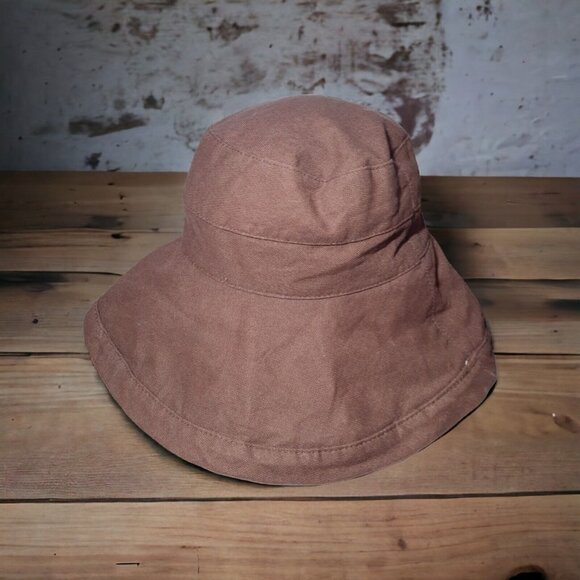 Scala Collezione Garden Hat Camping Beach Leisure Brown Canvas Adult M Unisex - Picture 5 of 12